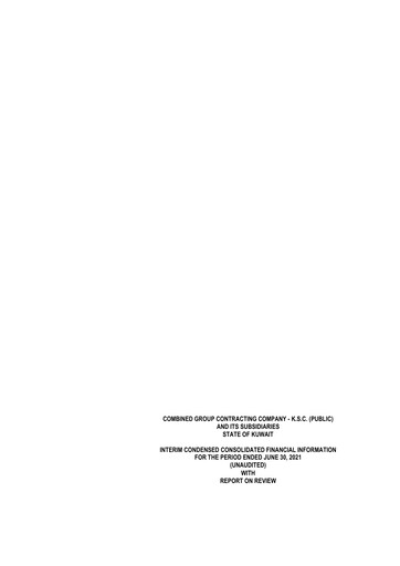 Thumbnail Combined Group Contracting Company  Half-year Report 2021-h1