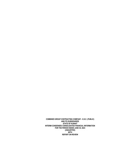 Thumbnail Combined Group Contracting Company  Half-year Report 2023-h1