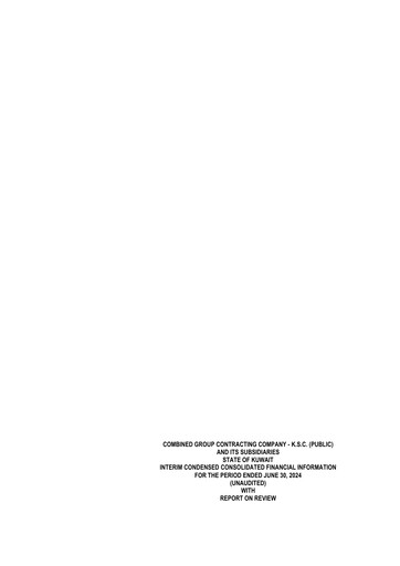Thumbnail Combined Group Contracting Company  Half-year Report 2024-h1
