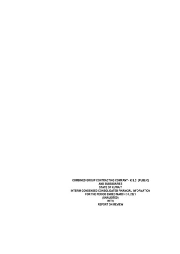 Thumbnail Combined Group Contracting Company  Quarterly Report 2021-q1