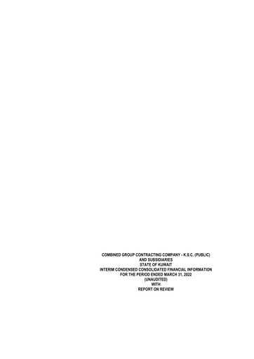 Thumbnail Combined Group Contracting Company  Quarterly Report 2022-q1