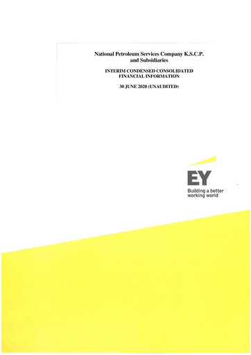 Vorschaubild National Petroleum Services Company Halbjahresbericht 2020-h1
