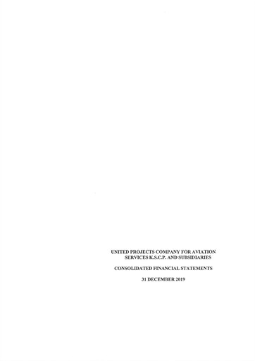 Thumbnail United Projects Company For Aviation Services Financial Statement 2019
