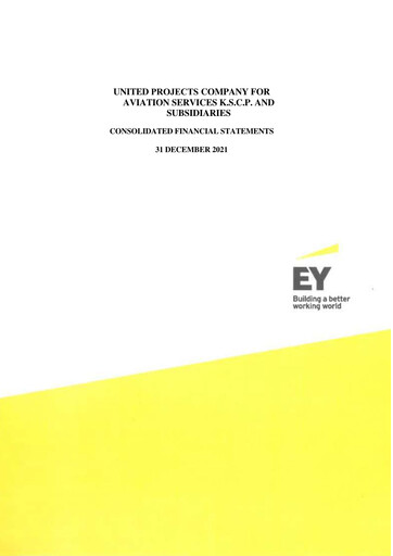 Thumbnail United Projects Company For Aviation Services Financial Statement 2021