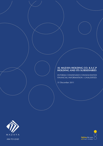 Thumbnail Al-Mazaya Holding Company Financial Statement 2011