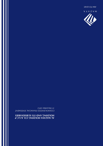 Thumbnail Al-Mazaya Holding Company Financial Statement 2012