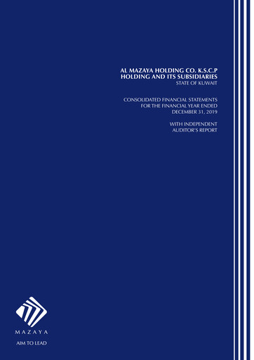 Thumbnail Al-Mazaya Holding Company Financial Statement 2019