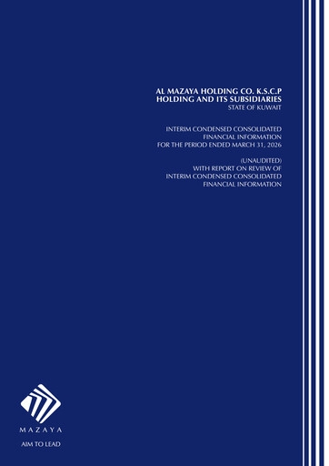 Vorschaubild Al-Mazaya Holding Company Quartalsbericht 2026-q1