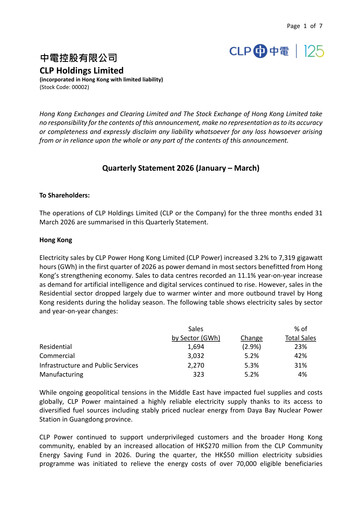 Thumbnail CLP Group
 Quarterly Report 2026-q1