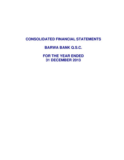 Thumbnail Dukhan Bank Financial Statement 2013