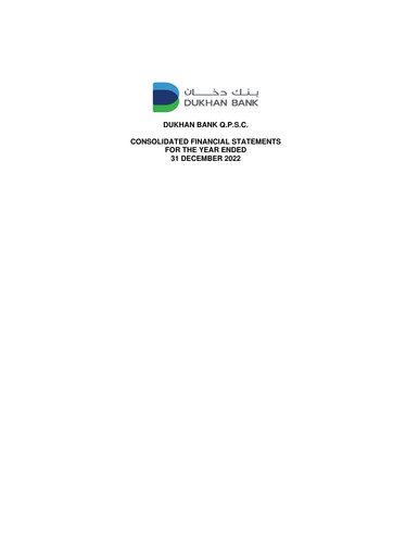 Thumbnail Dukhan Bank Financial Statement 2022