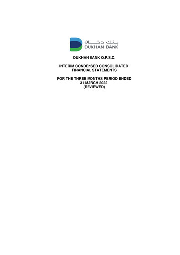 Thumbnail Dukhan Bank Quarterly Report 2022-q1