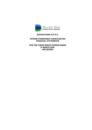 Thumbnail Dukhan Bank Quarterly Report 2026-q1