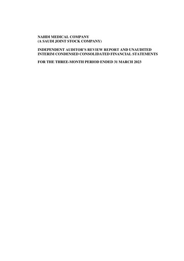 Thumbnail Nahdi Medical Company Financial Statement 2023-q1