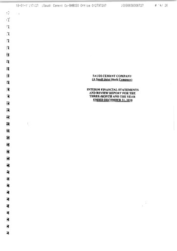 Thumbnail Saudi Cement Company Financial Statement 2010