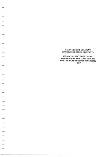 Thumbnail Saudi Cement Company Financial Statement 2017
