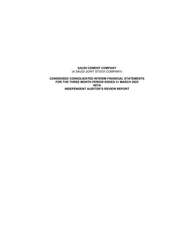 Vorschaubild Saudi Cement Company Quartalsbericht 2025-q1
