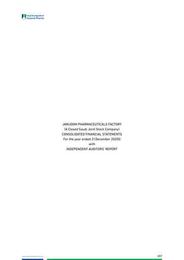 Thumbnail Jamjoom Pharmaceuticals Factory Company Financial Statement 2020