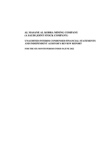 Thumbnail Al Masane Al Kobra Mining Company Financial Statement 2022-h1