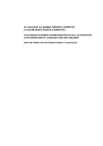 Thumbnail Al Masane Al Kobra Mining Company Financial Statement 2023-q1