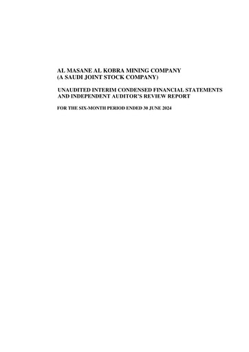 Thumbnail Al Masane Al Kobra Mining Company Financial Statement 2024-h1