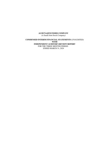 Miniature Almunajem Foods Company Bilan financier 2024-q1