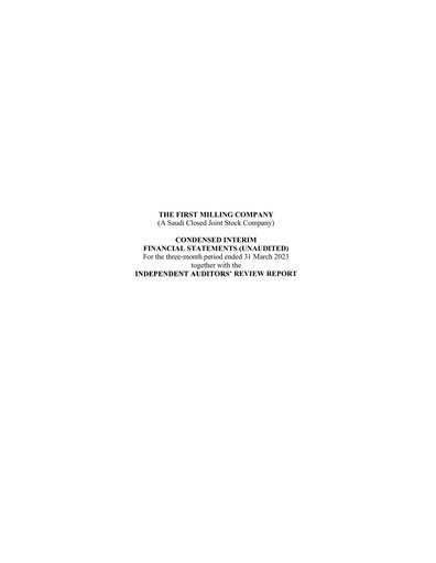 Thumbnail First Milling Company Quarterly Report 2023-q1
