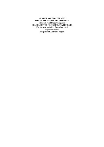 Vorschaubild Alkhorayef Water and Power Technologies Company Finanzmitteilung 2025