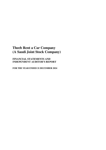 Vorschaubild Theeb Rent A Car Company Finanzmitteilung 2024