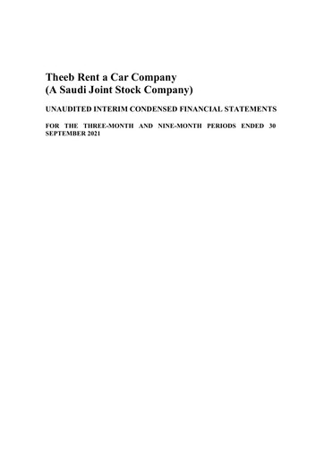 Vorschaubild Theeb Rent A Car Company Quartalsbericht 2021-q3