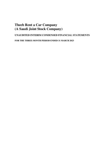 Vorschaubild Theeb Rent A Car Company Quartalsbericht 2023-q1