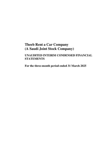 Vorschaubild Theeb Rent A Car Company Quartalsbericht 2025-q1