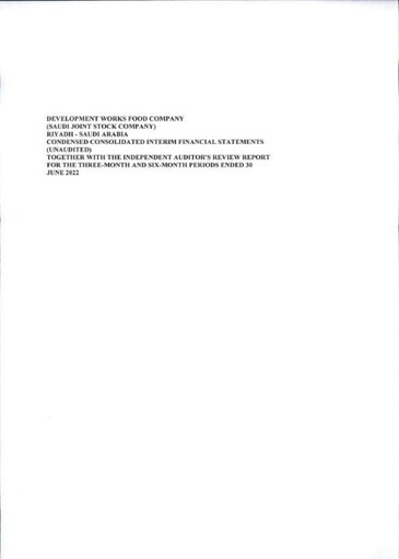 Miniature Development Works Food Company Bilan financier 2022-h1