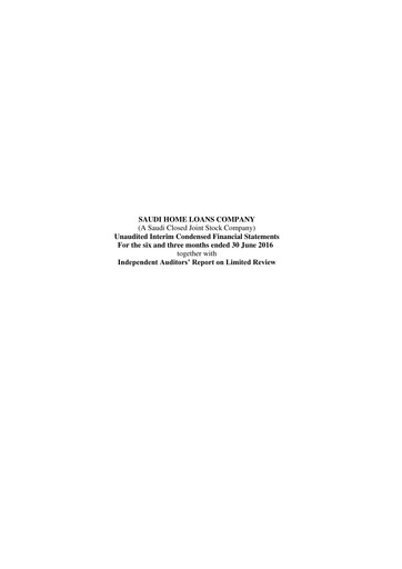 Thumbnail SHL Finance Company Quarterly Report 2016-q2