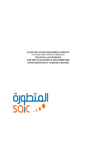 Thumbnail Saudi Advanced Industries Company Financial Statement 2020