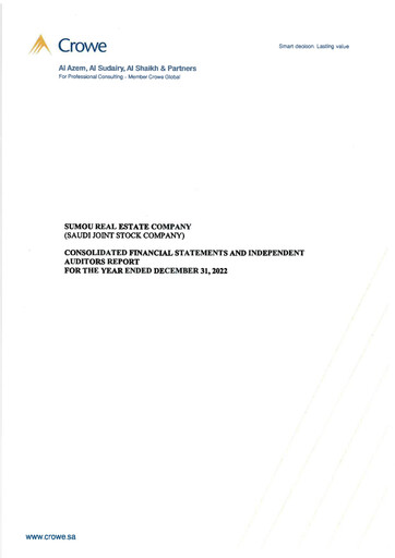 Thumbnail Sumou Real Estate Company Financial Statement 2022