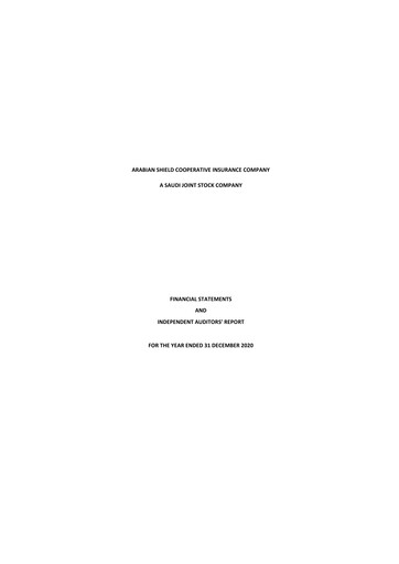 Thumbnail Arabian Shield Cooperative Insurance Company Financial Statement 2020