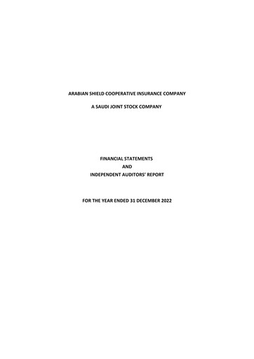 Thumbnail Arabian Shield Cooperative Insurance Company Financial Statement 2022