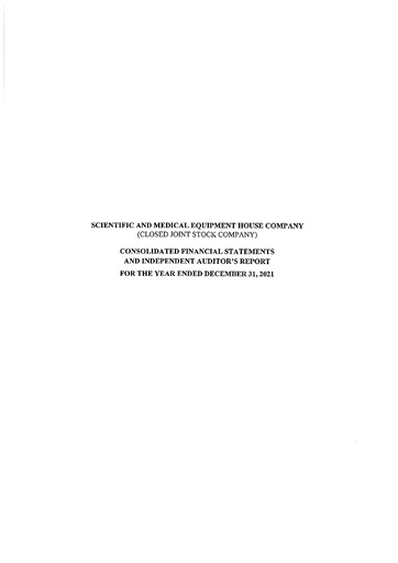 Thumbnail Scientific and Medical Equipment House Company Financial Statement 2021