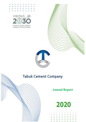 Thumbnail Tabuk Cement Company Annual Report 2020