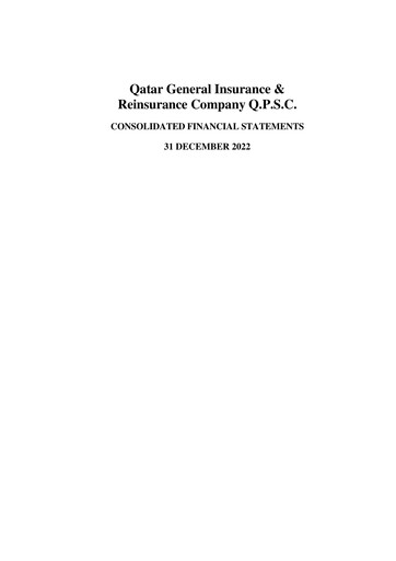Thumbnail Qatar General Insurance & Reinsurance Company Financial Statement 2022