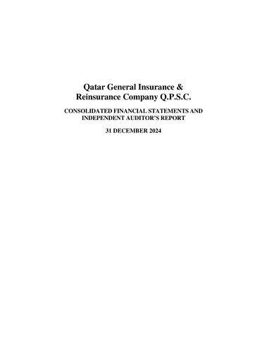 Thumbnail Qatar General Insurance & Reinsurance Company Financial Statement 2024