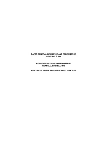 Thumbnail Qatar General Insurance & Reinsurance Company Half-year Report 2011-h1