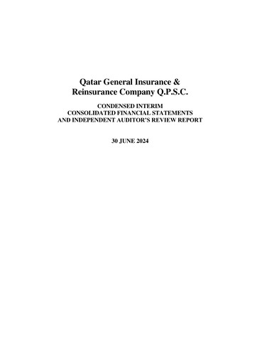 Thumbnail Qatar General Insurance & Reinsurance Company Half-year Report 2024-h1