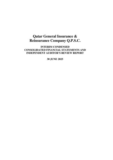 Thumbnail Qatar General Insurance & Reinsurance Company Half-year Report 2025-h1