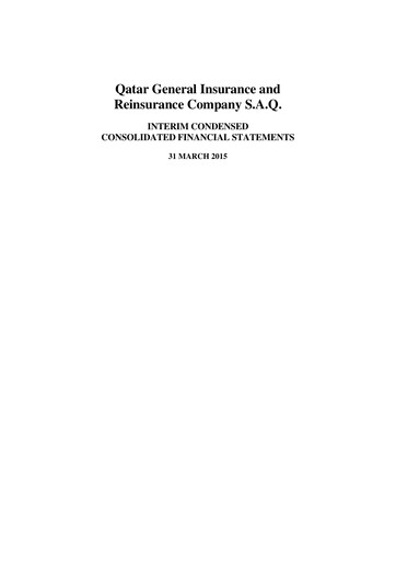 Thumbnail Qatar General Insurance & Reinsurance Company Quarterly Report 2015-q1