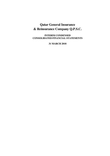 Thumbnail Qatar General Insurance & Reinsurance Company Quarterly Report 2018-q1