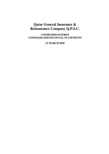 Thumbnail Qatar General Insurance & Reinsurance Company Quarterly Report 2020-q1