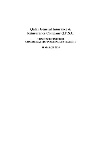 Thumbnail Qatar General Insurance & Reinsurance Company Quarterly Report 2024-q1