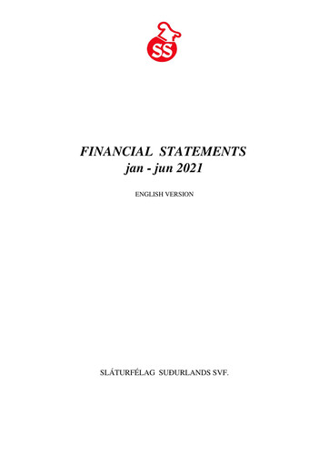 Thumbnail Sláturfélags Suðurlands Financial Statement 2021-h1